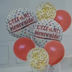 SET GLOBO 7 PZAS BIENVENIDO 2M5L