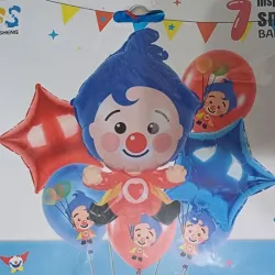 SET GLOBO 7 PZAS PLIM PAYASO 3M4L