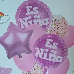 SET GLOBO 9 PZAS ES NIÑA 3M6L