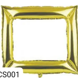 SET GLOBO CUADRO SELFIE 50 X 59 CM DORADO