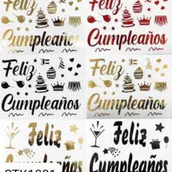 STICKER GRANDE PARA GLOBOS HBD, FC, TE AMO