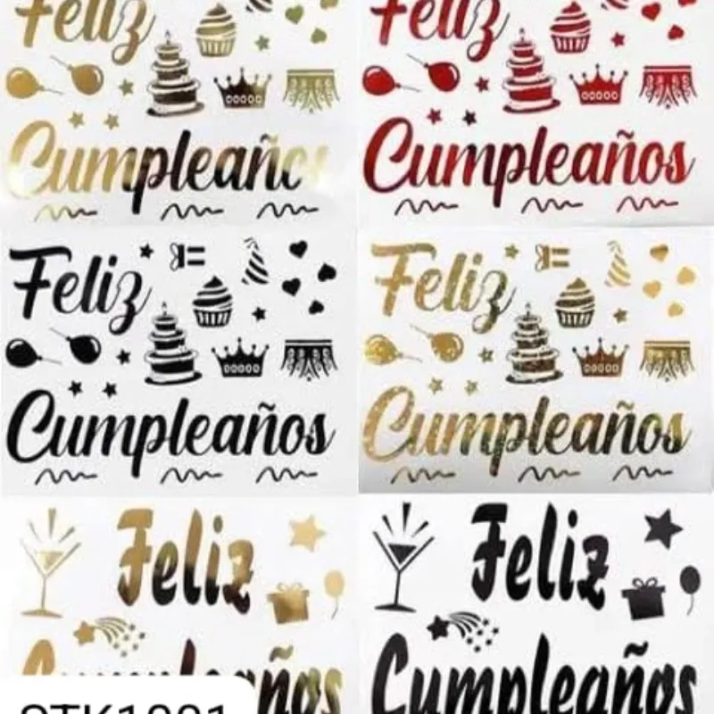 STICKER GRANDE PARA GLOBOS HBD, FC, TE AMO