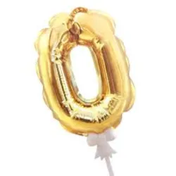 TOPPER GLOBO MET # 0 DORADO