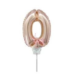 TOPPER GLOBO MET # 0 ROSAGOLD