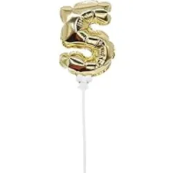 TOPPER GLOBO MET # 5 DORADO