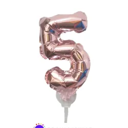 TOPPER GLOBO MET # 5 ROSAGOLD