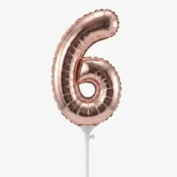 TOPPER GLOBO MET # 6 ROSAGOLD