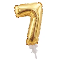 TOPPER GLOBO MET # 7 DORADO