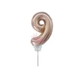 TOPPER GLOBO MET # 9 ROSAGOLD