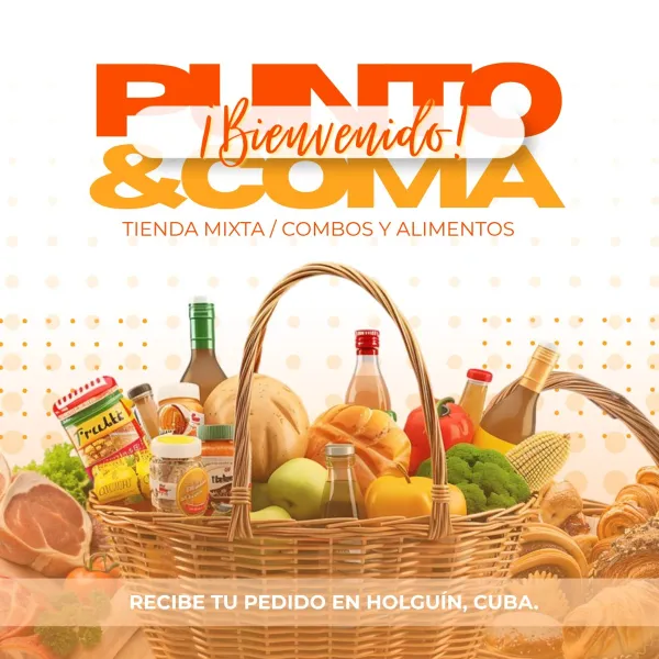 📍 Punto&Coma Tienda Mixta es la mejor opción para quienes quieren consentir a su familia en Holguín con lo mejor en alimentos, sorpresas y productos esenciales.
➡️ En nuestro mercado encontrarás una selección especial de productos alimenticios de calidad, combos pensados para ahorrar y sorpresas que harán sonreír a los tuyos. Olvídate de las largas filas y la incertidumbre: nosotros nos encargamos de llevar tu pedido directo a la puerta de su casa, con la rapidez y la confianza que tu familia merece.
📲 Haz tu pedido hoy y descubre la forma más fácil de decir "te quiero" a través de un buen regalo.