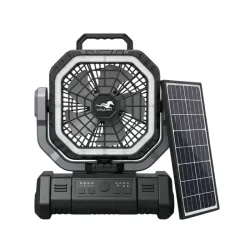 Ventilador recargable con panel solar