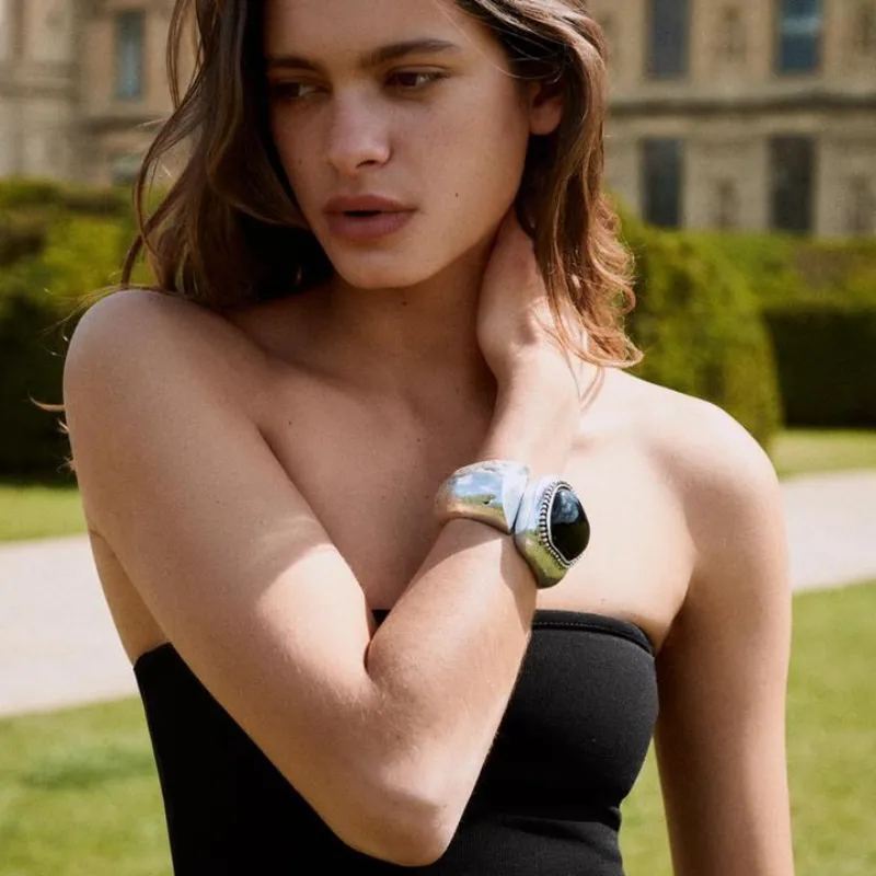 Body strapless Zara negro