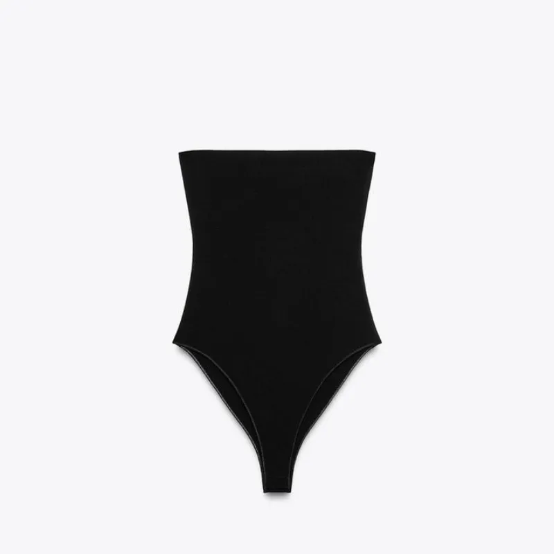 Body strapless Zara negro