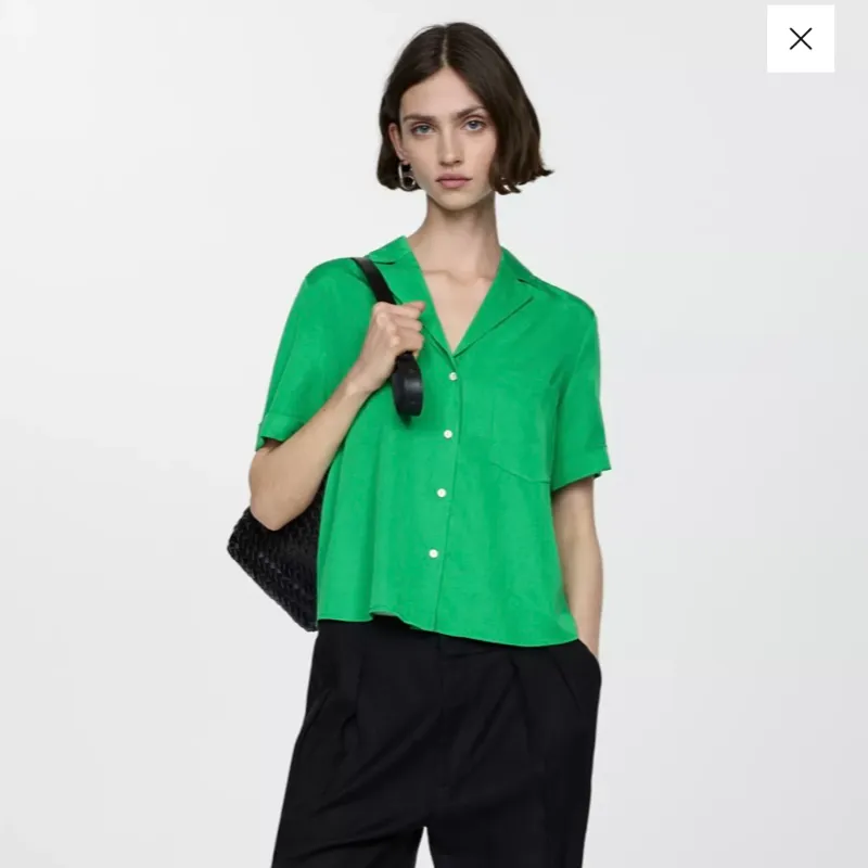 Camisa mango verde