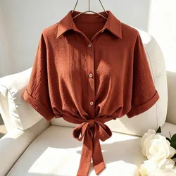 Camisa terracota 3/4