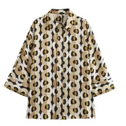 Camisa Zara 3/4 con arabescos