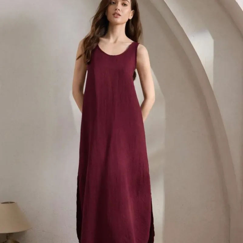 Camisón rojo vino