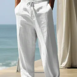 Pantalón de lino blanco