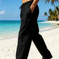 Pantalón de lino negro