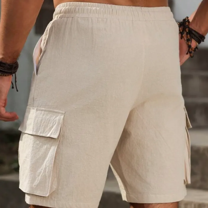 Short de lino beige