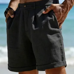 Short de lino negro