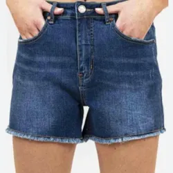 Shorts de mezclilla azul oscuro 