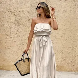 Vestido crema de vuelos