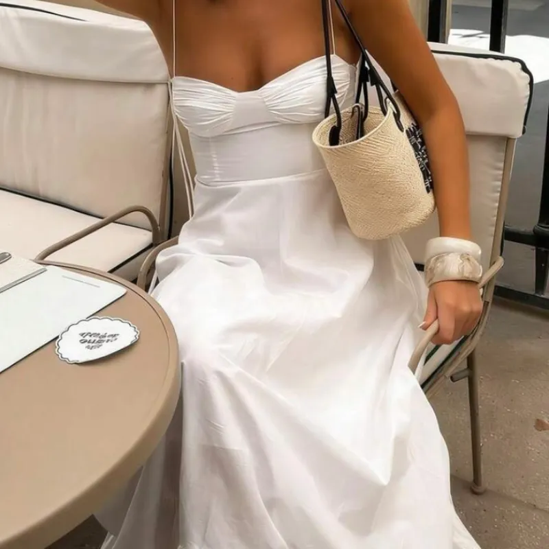 Vestido de tirantes blancos
