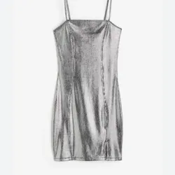 Vestido H&M plateado 