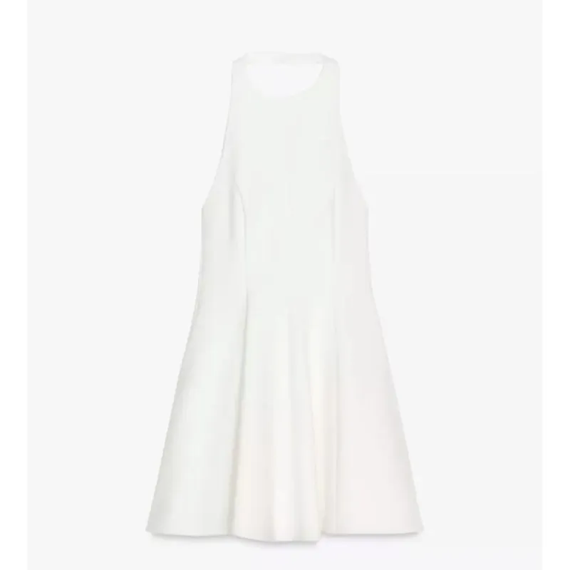 Vestido Zara blanco cogido al cuello