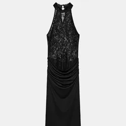 Vestido Zara negro con encajes