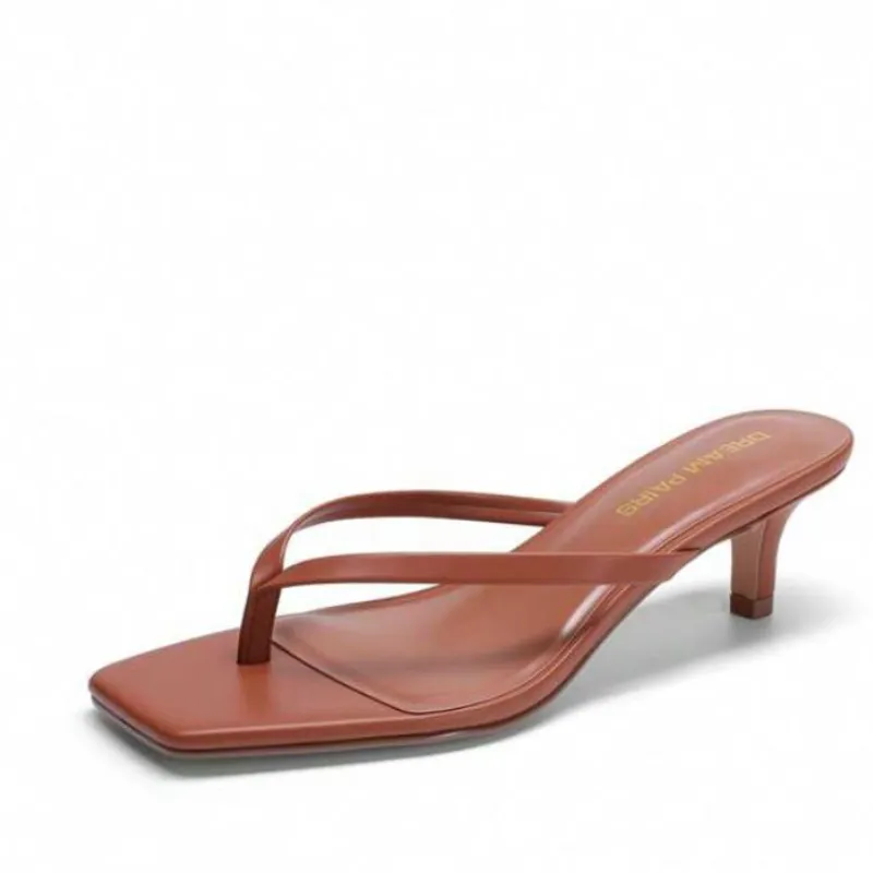 Zapatos de tacón bajo con punta cuadrada✨ 