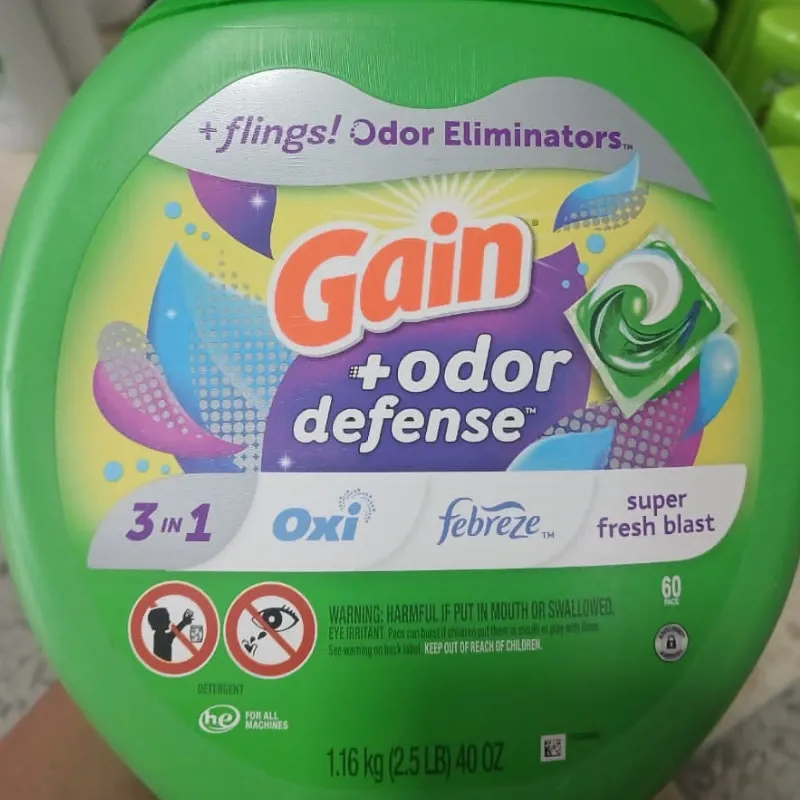 60 cápsulas Gain +Odor defense 3 en 1