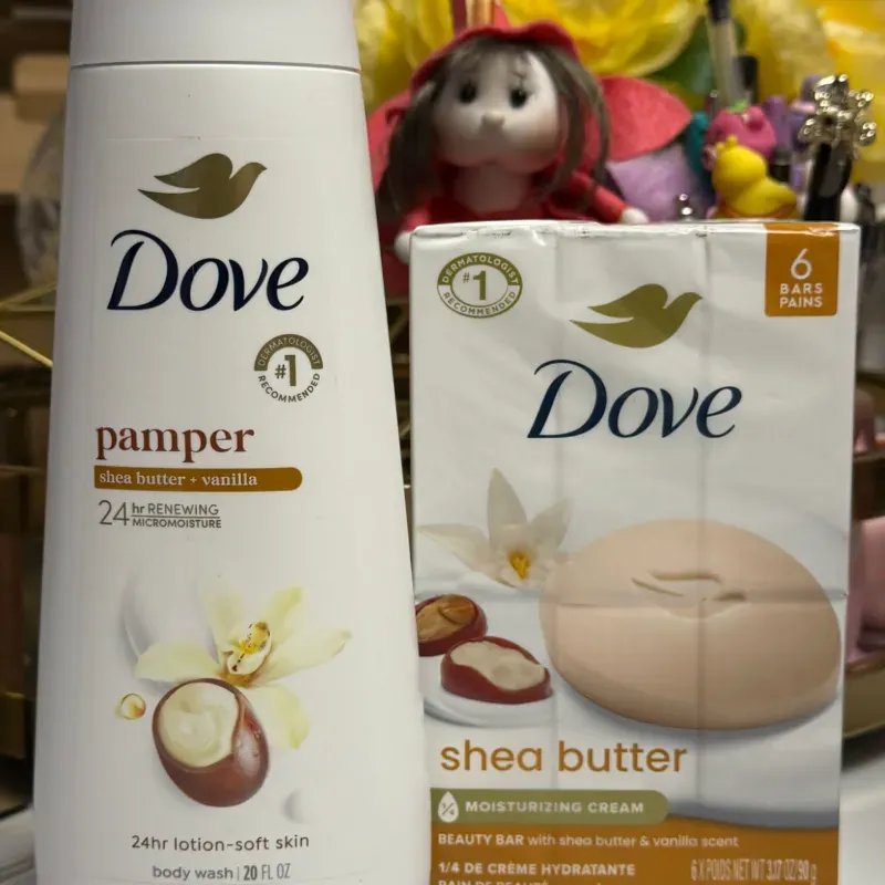 Dove Gel de baño y pack de 6