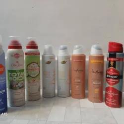 Dove, old spice spray