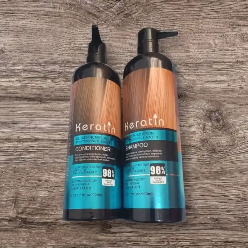 Keratin Shampu y acondicionador