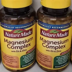 Nature Made Magnesium Complex con D3 y Zinc 