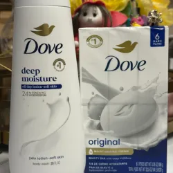 Set Dove Gel de baño y pack de 6 jabones 
