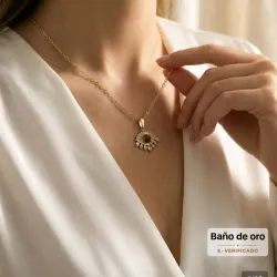 Cadena con ojo turco marrón