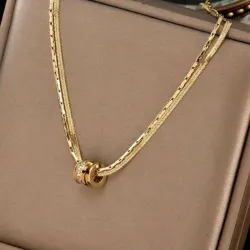 Cadena doble con ruedas brillantes