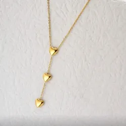 Cadena tres corazones colgantes