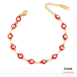 Manilla de ojos turcos rojos