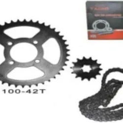 KIT ARRASTRE P/MOTO (AX100) TAEKO