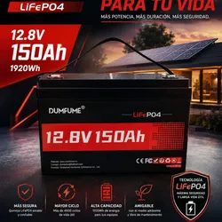 🔋BATERÍA IDEAL PARA INVERSORES🔋12.8V 150Ah
