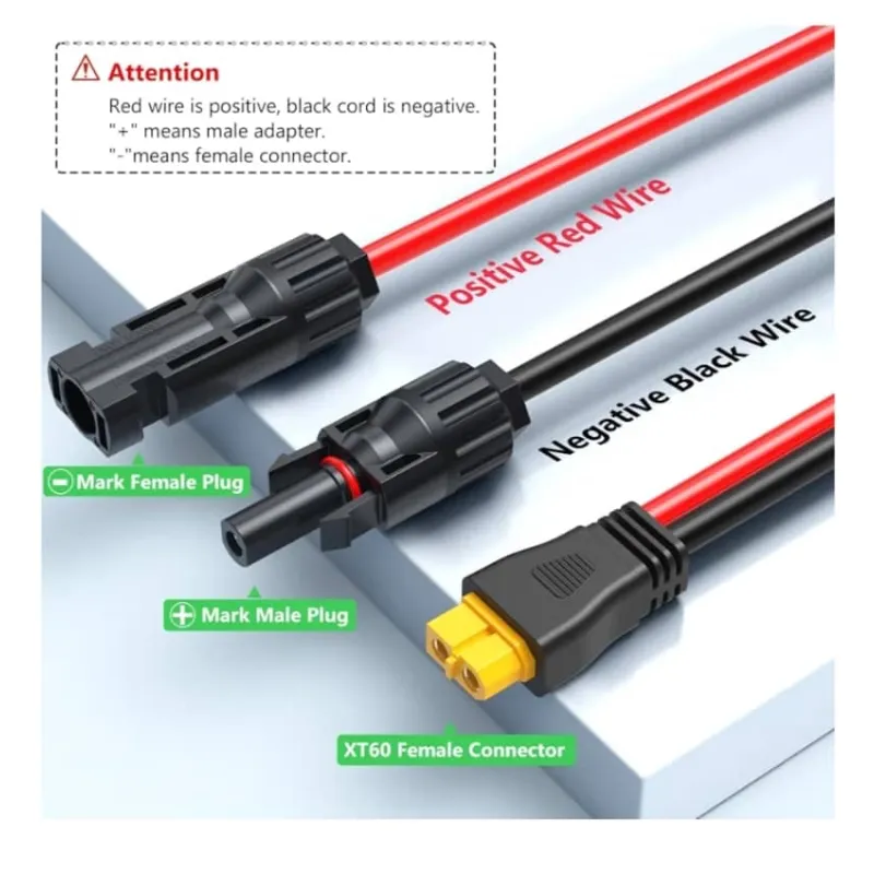 🔌 Cable Solar XT60 de 30 Pies (10 AWG)