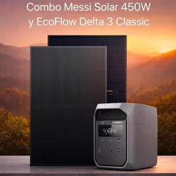 ☀️🔋 COMBO SOLAR MESSI 450W + ECOFLOW DELTA 3 CLASSIC ⚡
