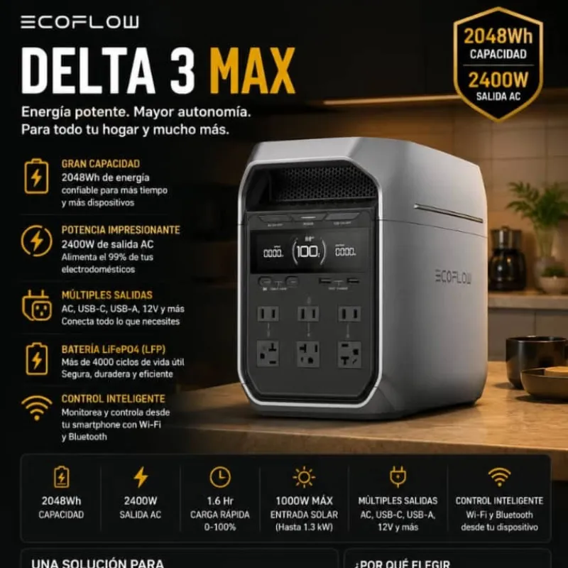 🔋 ECOFLOW DELTA 3 MAX — 2,048Wh ⚡