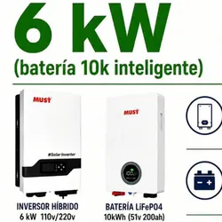 Inversor Must 6 KW + Batería Must 10 KWH