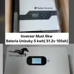 INVERSOR MUST 6KW + BATERÍA LITIO UNIZUKY 5KWH ☀️🔋