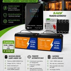 ⚡🔋 INVERSOR SUMRY 4000W + 2 12.8V 200Ah LiFePO₄